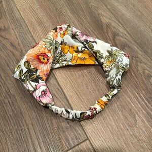 Floral silky headband